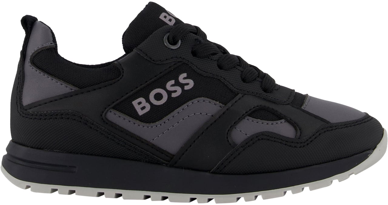 Boss Boss Jongens Sneakers In Zwart Zwart