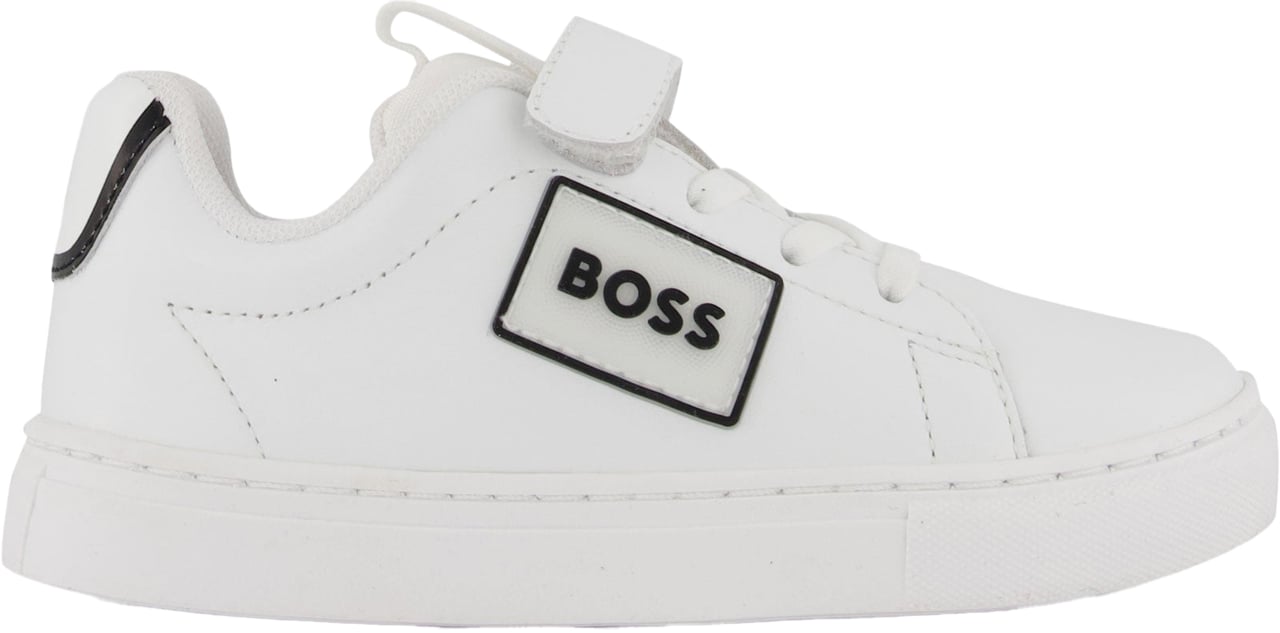 Boss Boss Jongens Sneakers In Wit Wit