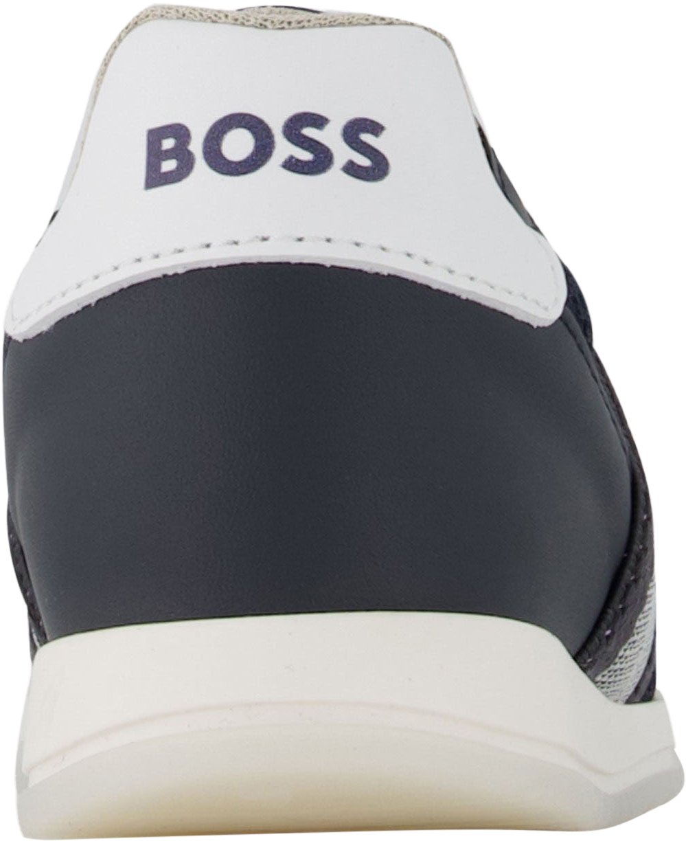 Boss Boss Jongens Sneakers In Navy Blauw