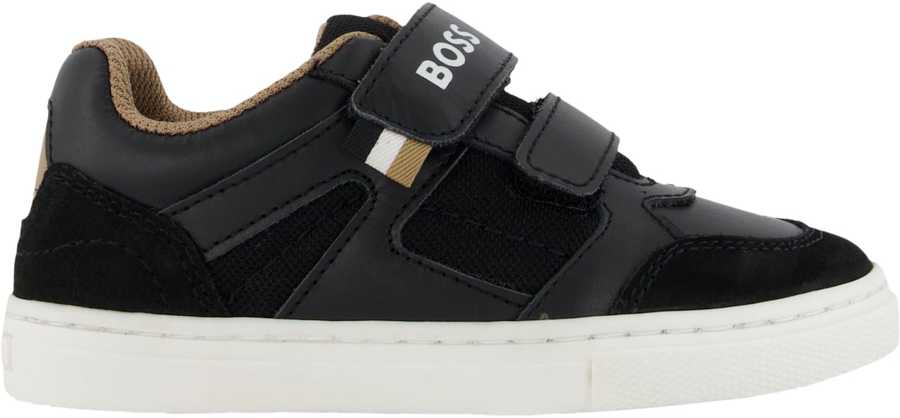 Boss Boss Jongens Sneakers In Zwart Zwart