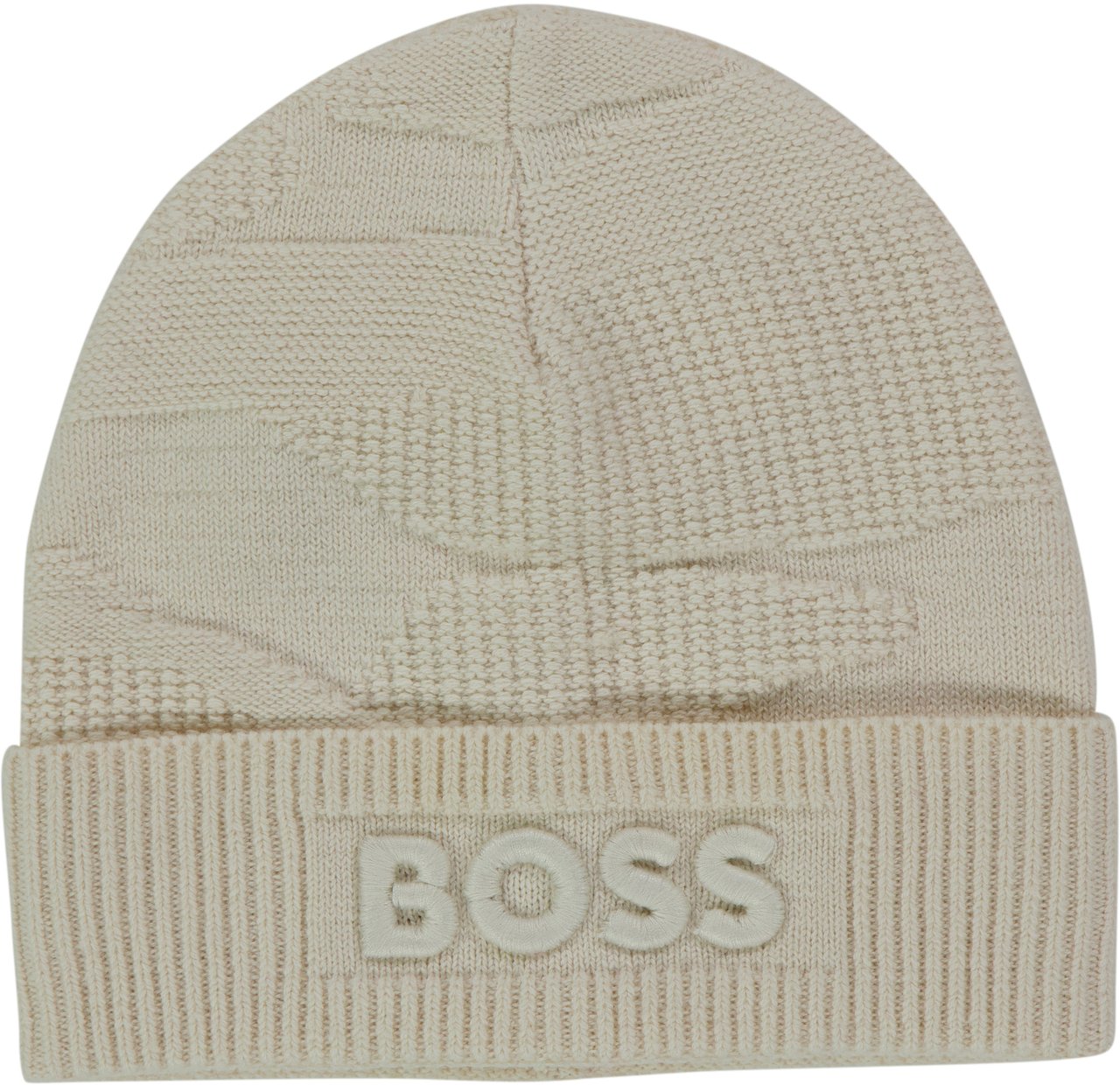 Boss Boss Baby Jongens Muts In Off White Wit