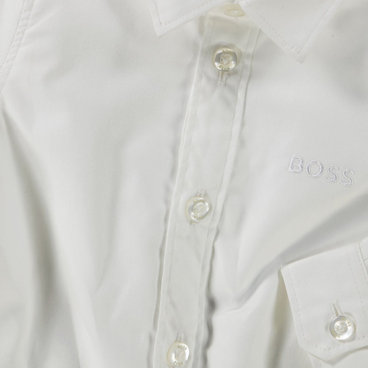 Boss Boss Baby Jongens Blouse In Wit Wit