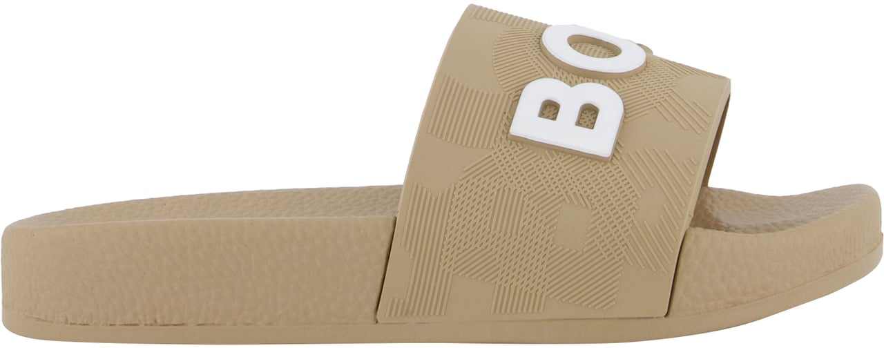 Boss Boss Jongens Slippers In Beige Beige