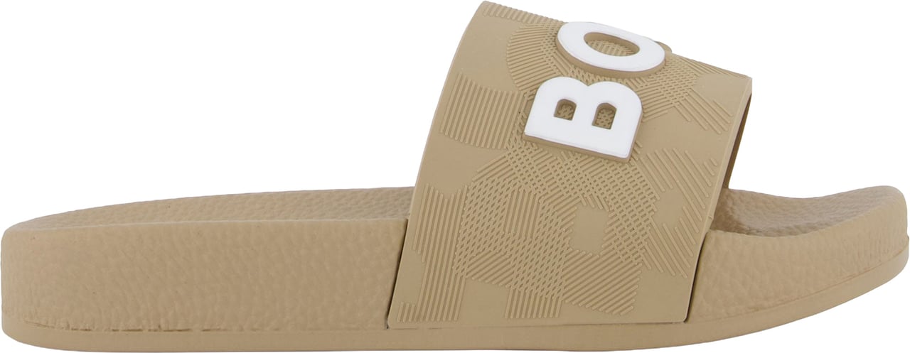 Boss Jongens Slippers In Beige Beige