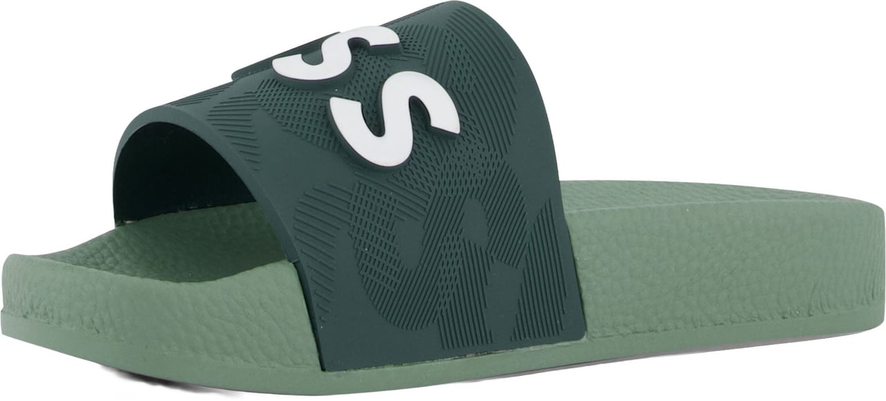 Boss Jongens Slippers In Groen Groen
