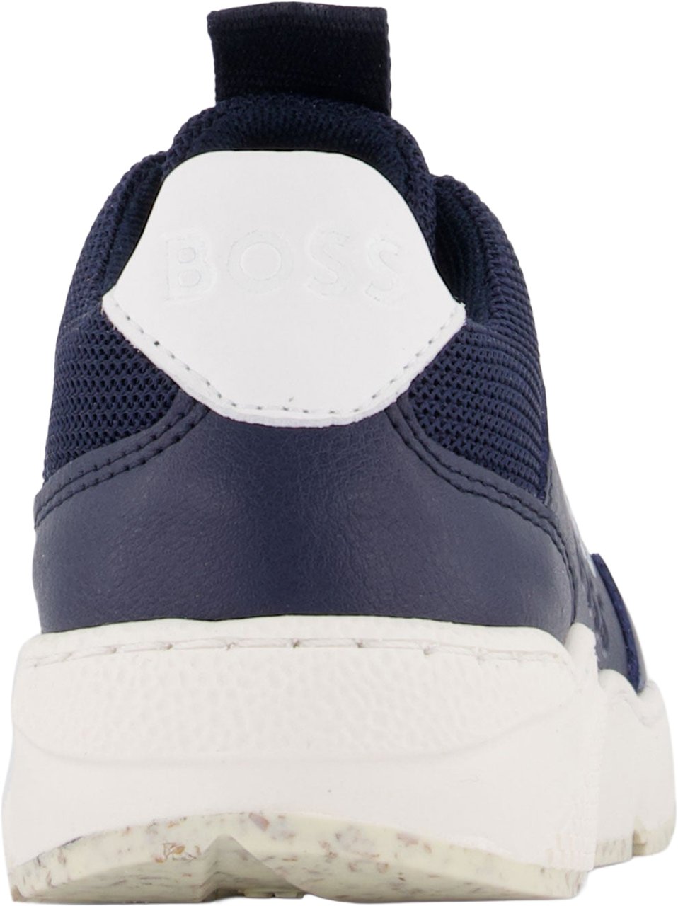 Boss Jongens Sneakers In Navy Blauw