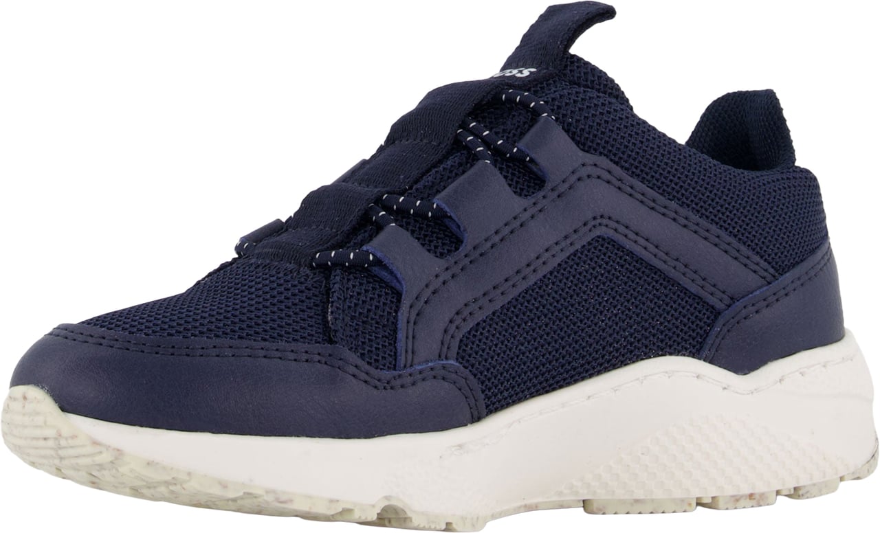 Boss Jongens Sneakers In Navy Blauw