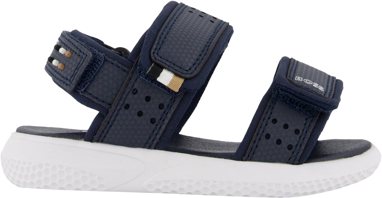 Boss Boss Jongens Sandalen In Navy Blauw