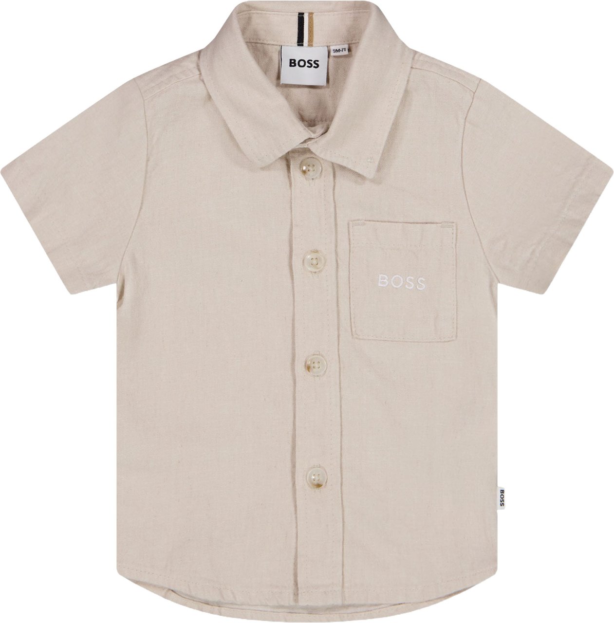 Boss Boss Baby Jongens Blouse In Licht Beige Beige