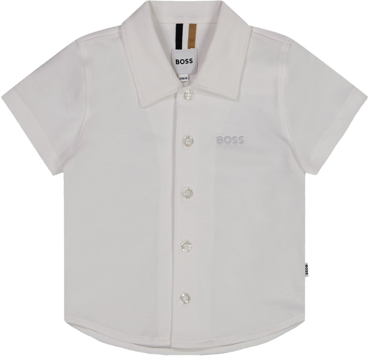 Boss Boss Baby Jongens Blouse In Wit Wit