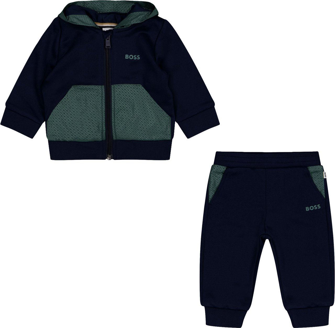 Boss Boss Baby Jongens Joggingpak In Navy Blauw