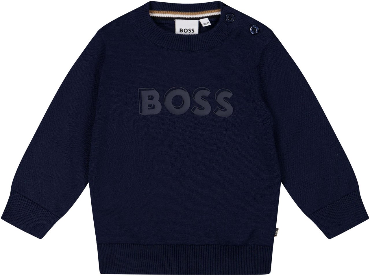 Boss Boss Baby Jongens Trui In Navy Blauw