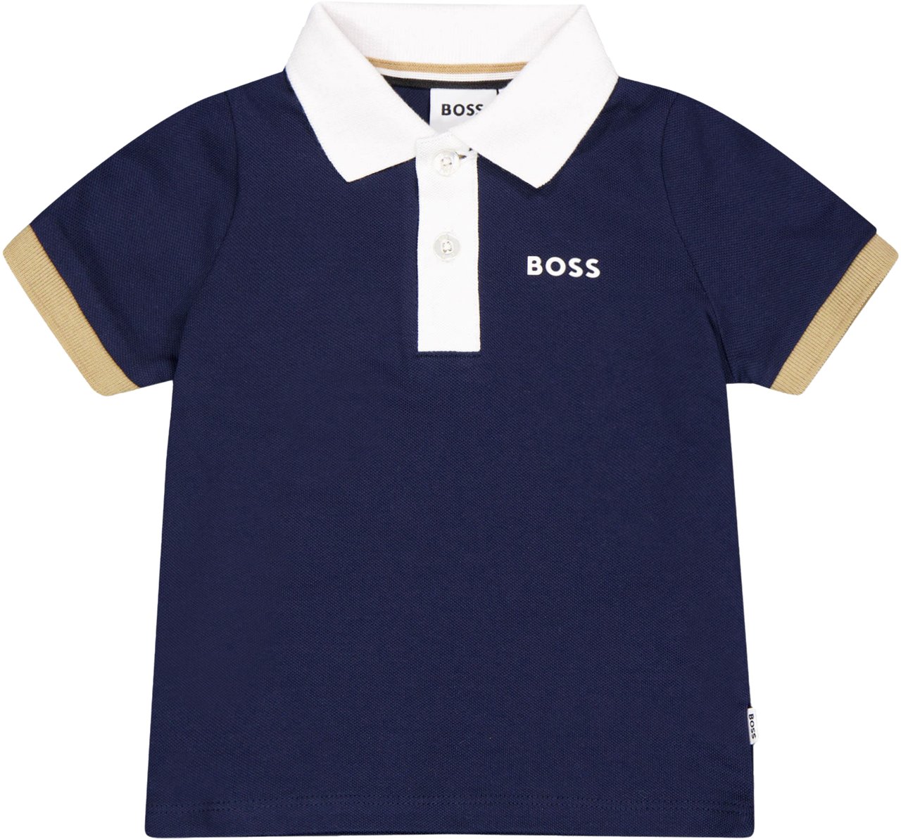 Boss Boss Baby Jongens Polo In Navy Blauw