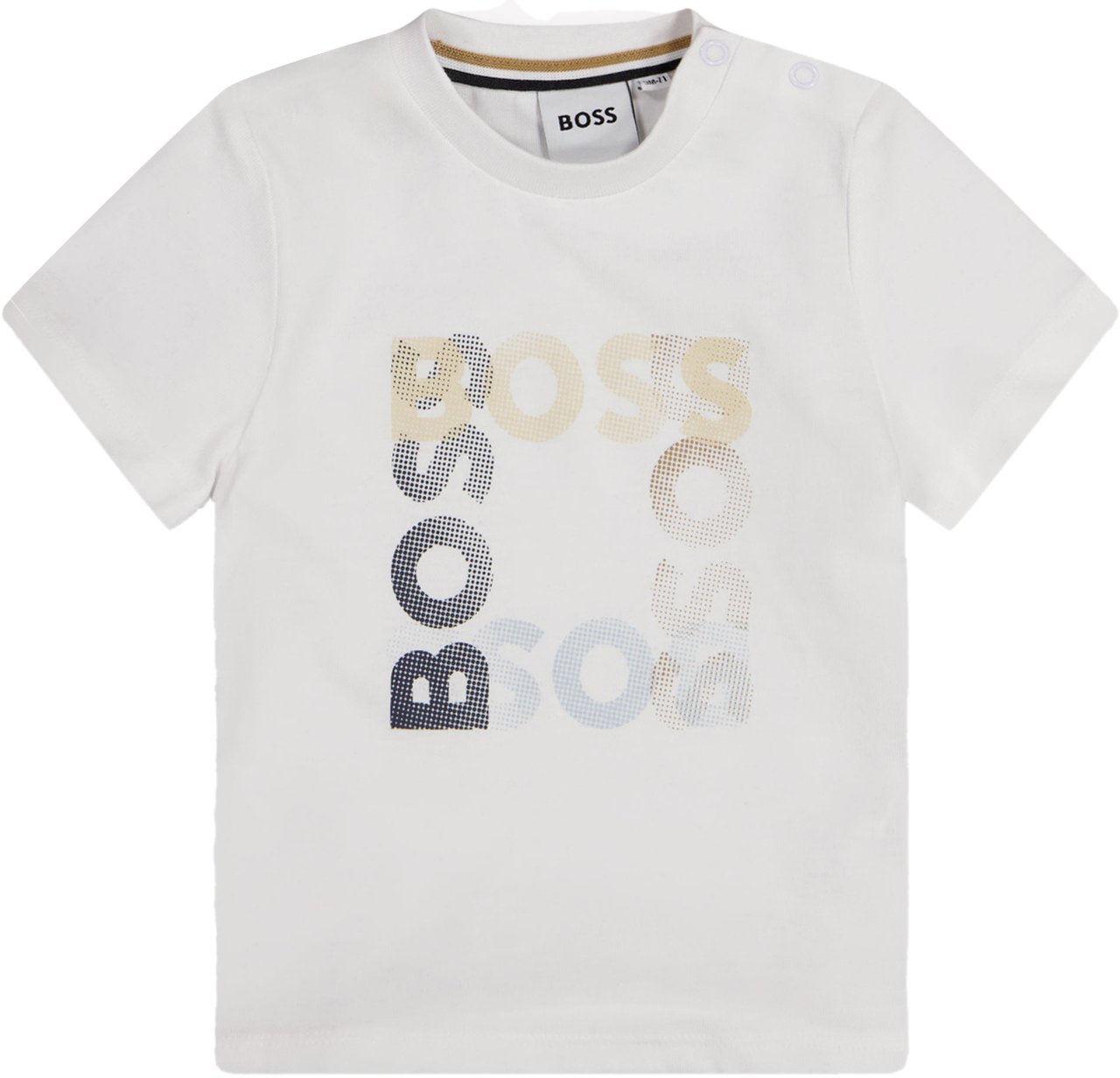 Boss Boss Baby Jongens T-Shirt In Wit Wit