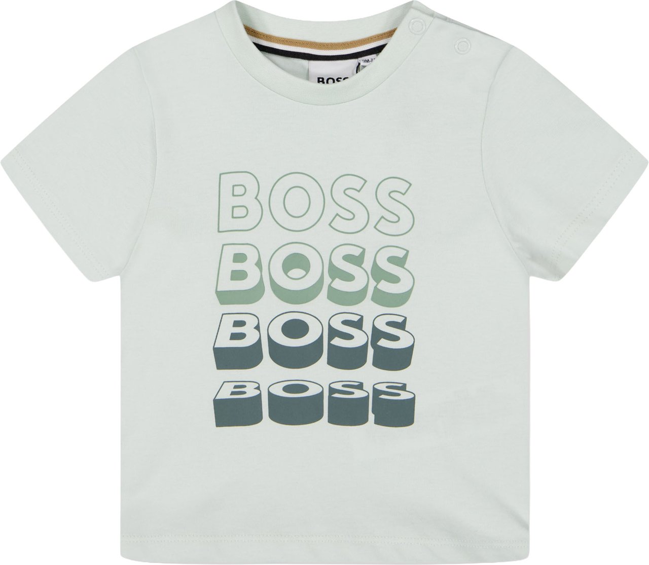 Boss Boss Baby Jongens T-Shirt In Mint Groen