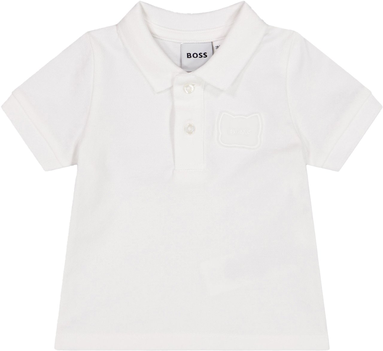 Boss Boss Baby Jongens Polo In Wit Wit