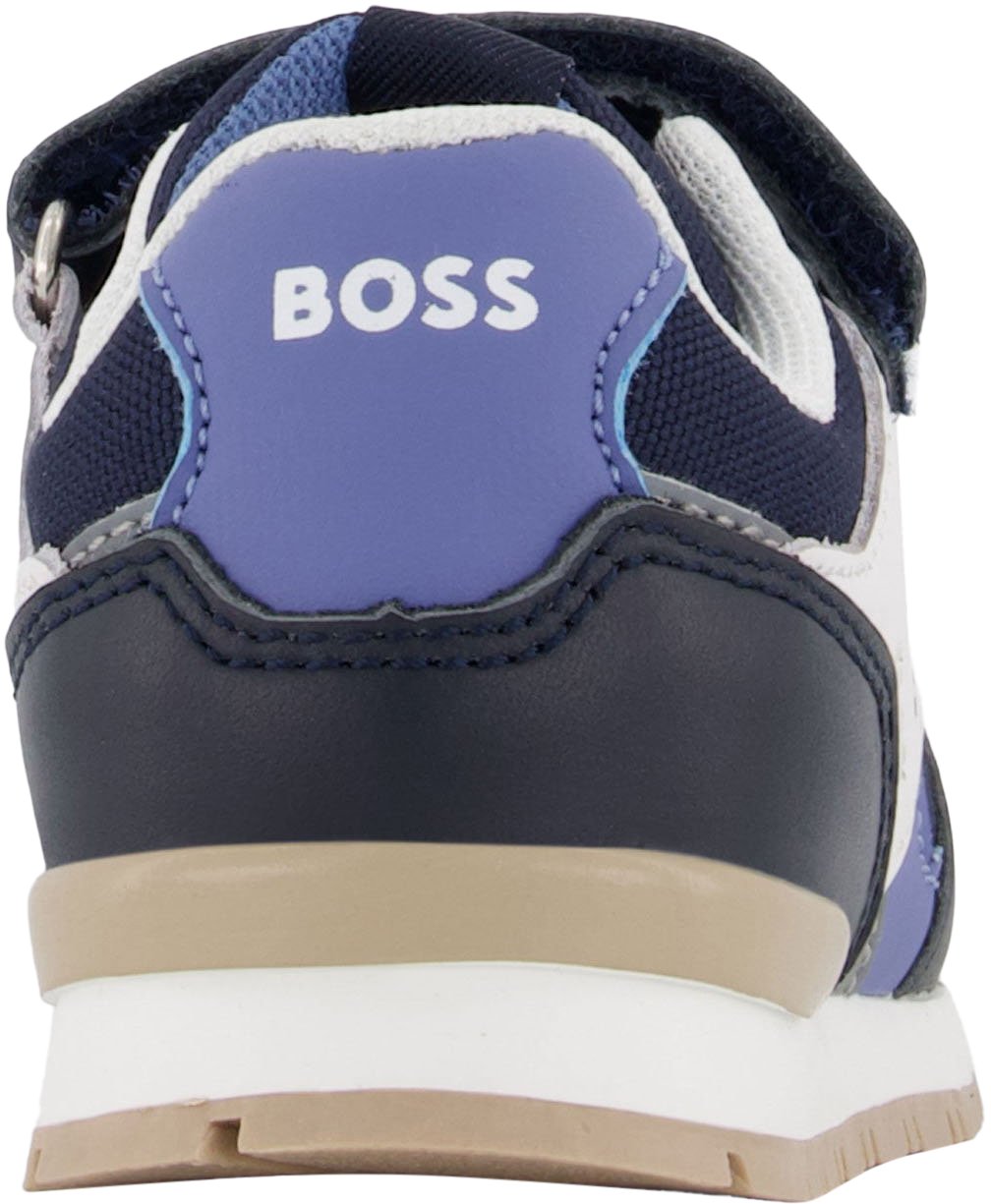 Boss Boss Jongens Sneakers In Navy Blauw
