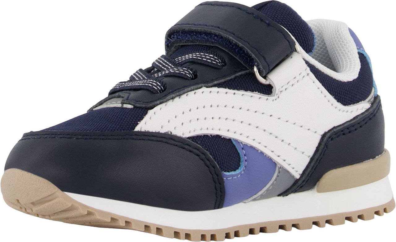 Boss Jongens Sneakers In Navy Blauw