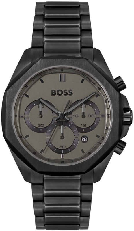 Boss BOSS Horloge HB1514016 Cloud Staal met Zwarte Coating Quartz Chronograaf 44mm Zwart