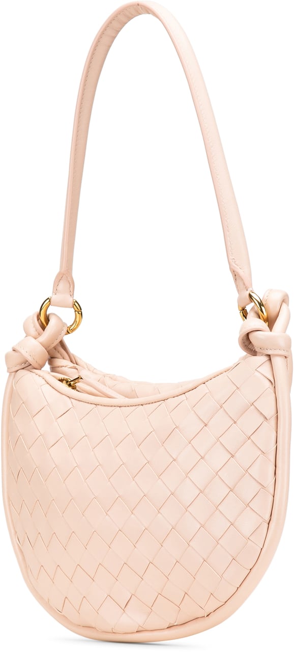 Bottega Veneta Small Nappa Intrecciato Gemelli Hobo Roze