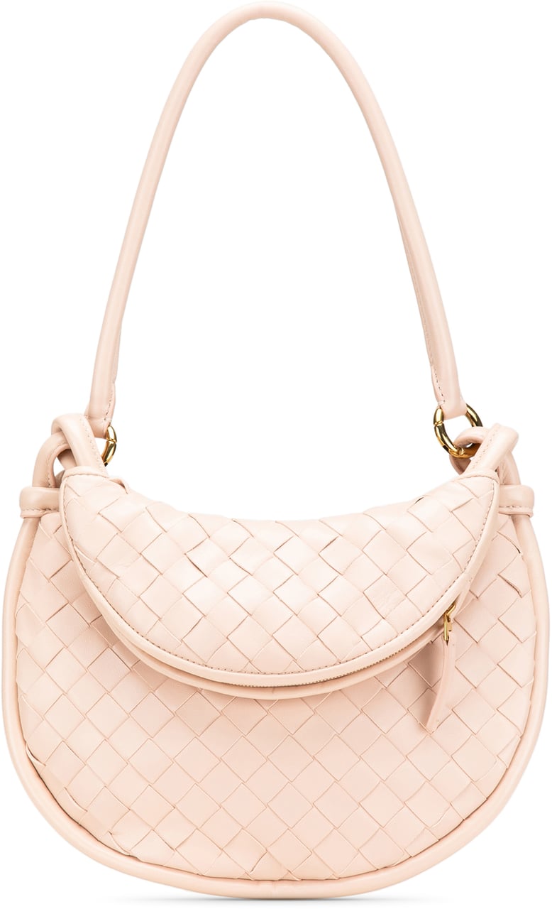 Bottega Veneta Small Nappa Intrecciato Gemelli Hobo Roze