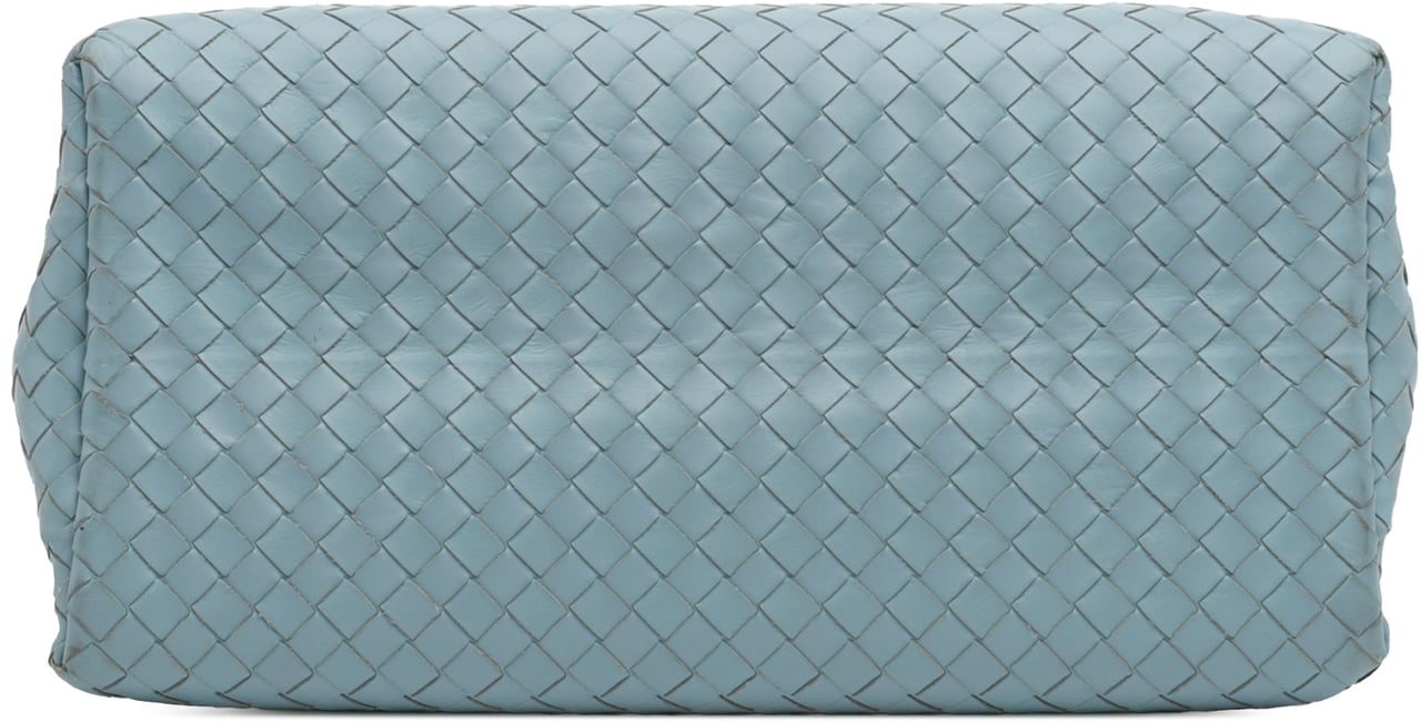 Bottega Veneta Small Nappa Intrecciato Roma Satchel Blauw