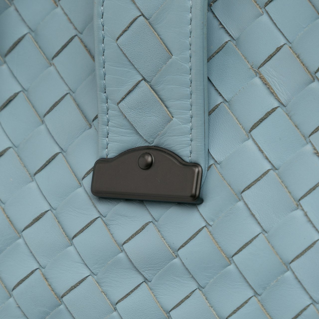 Bottega Veneta Small Nappa Intrecciato Roma Satchel Blauw