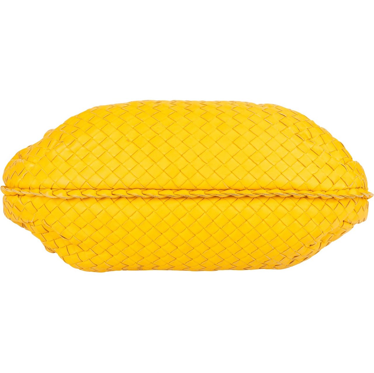 Bottega Veneta Bottega Veneta Red Intrecciato Leather Belly Hobo Bag Geel