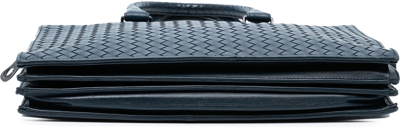 Bottega Veneta Nappa Intrecciato Business Bag Blauw