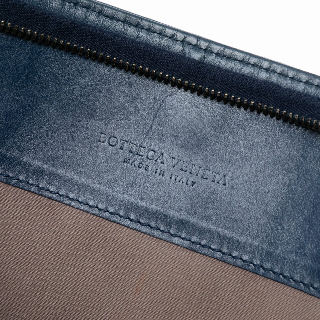 Bottega Veneta Nappa Intrecciato Business Bag Blauw