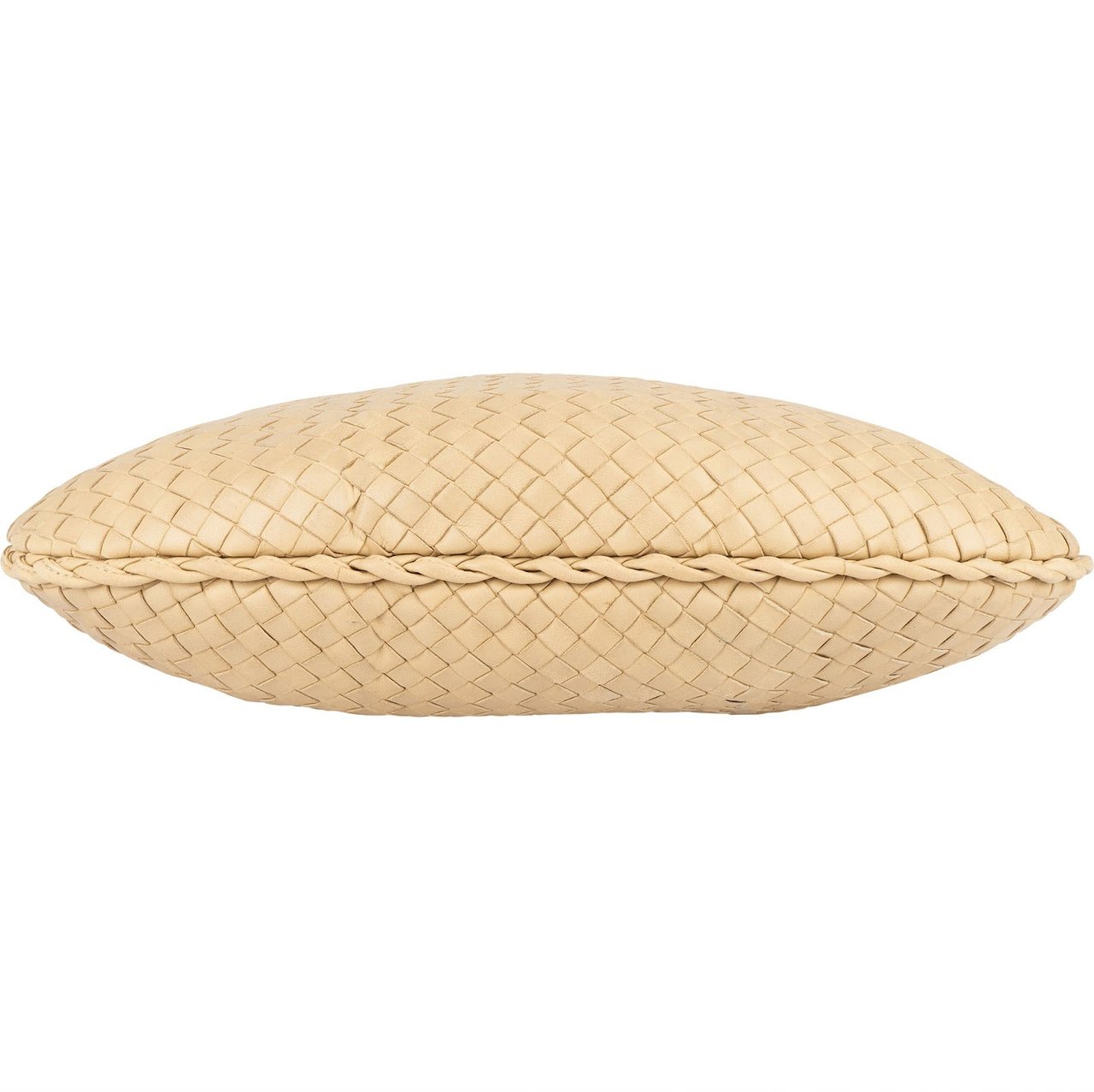 Bottega Veneta Bottega Intrecciato Leather Veneta Belly Hobo Shoulder Bag Beige