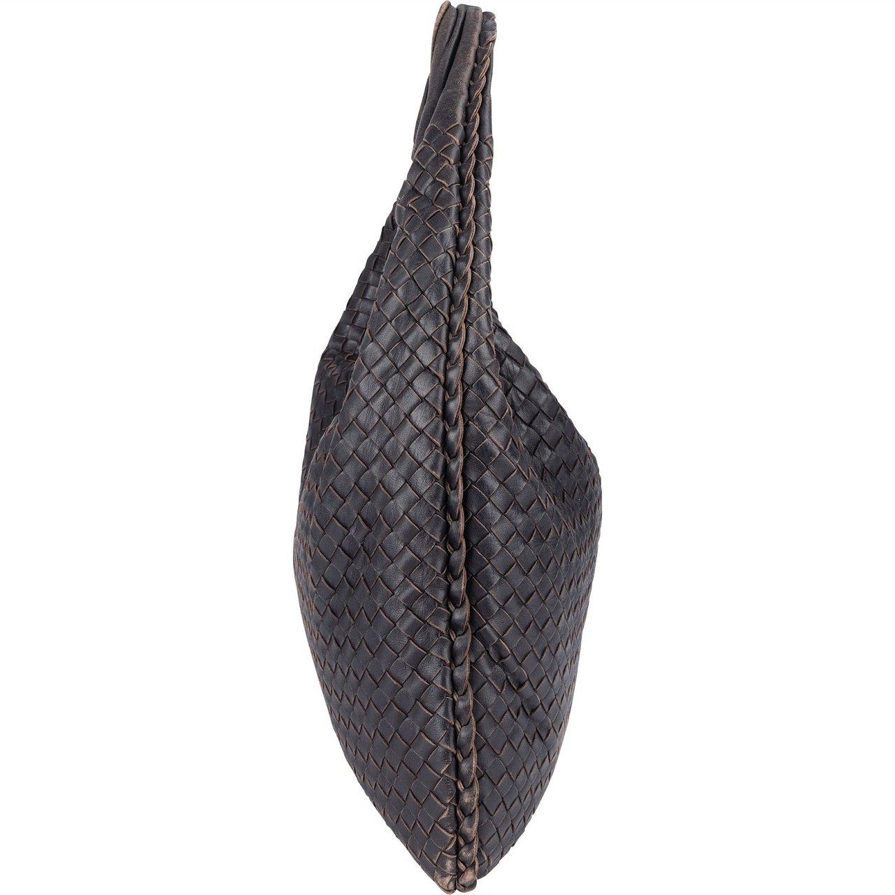 Bottega Veneta Bottega Intrecciato Leather Veneta Belly Hobo Shoulder Bag Paars