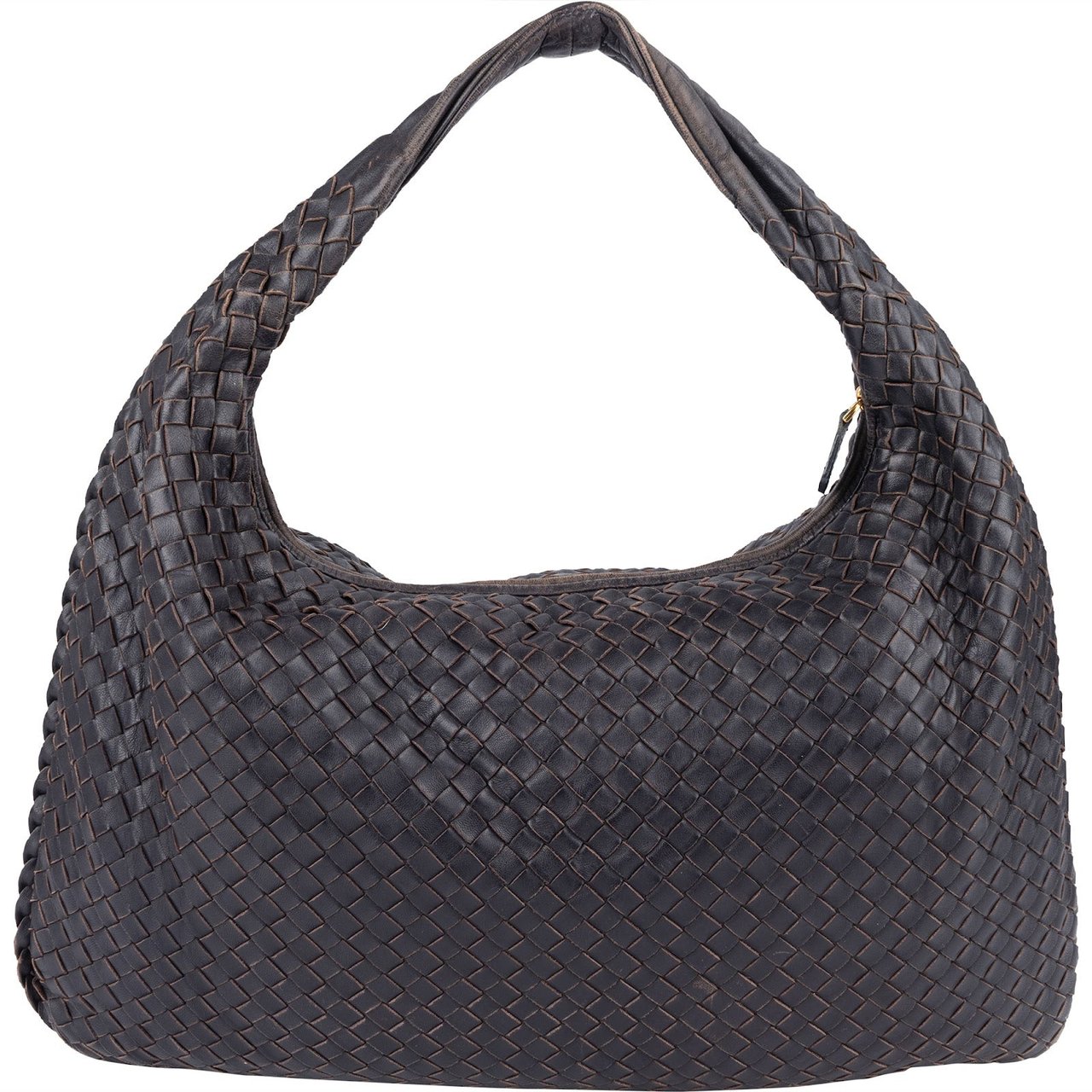 Bottega Veneta Bottega Intrecciato Leather Veneta Belly Hobo Shoulder Bag Paars