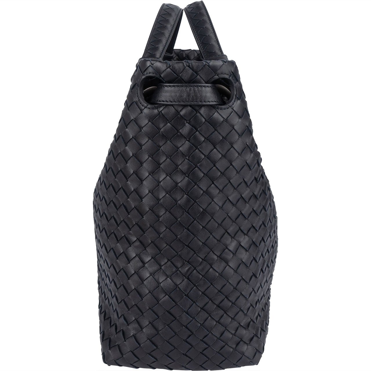 Bottega Veneta Bottega Veneta Intrecciato Leather Garda Shoulder Bag Zwart