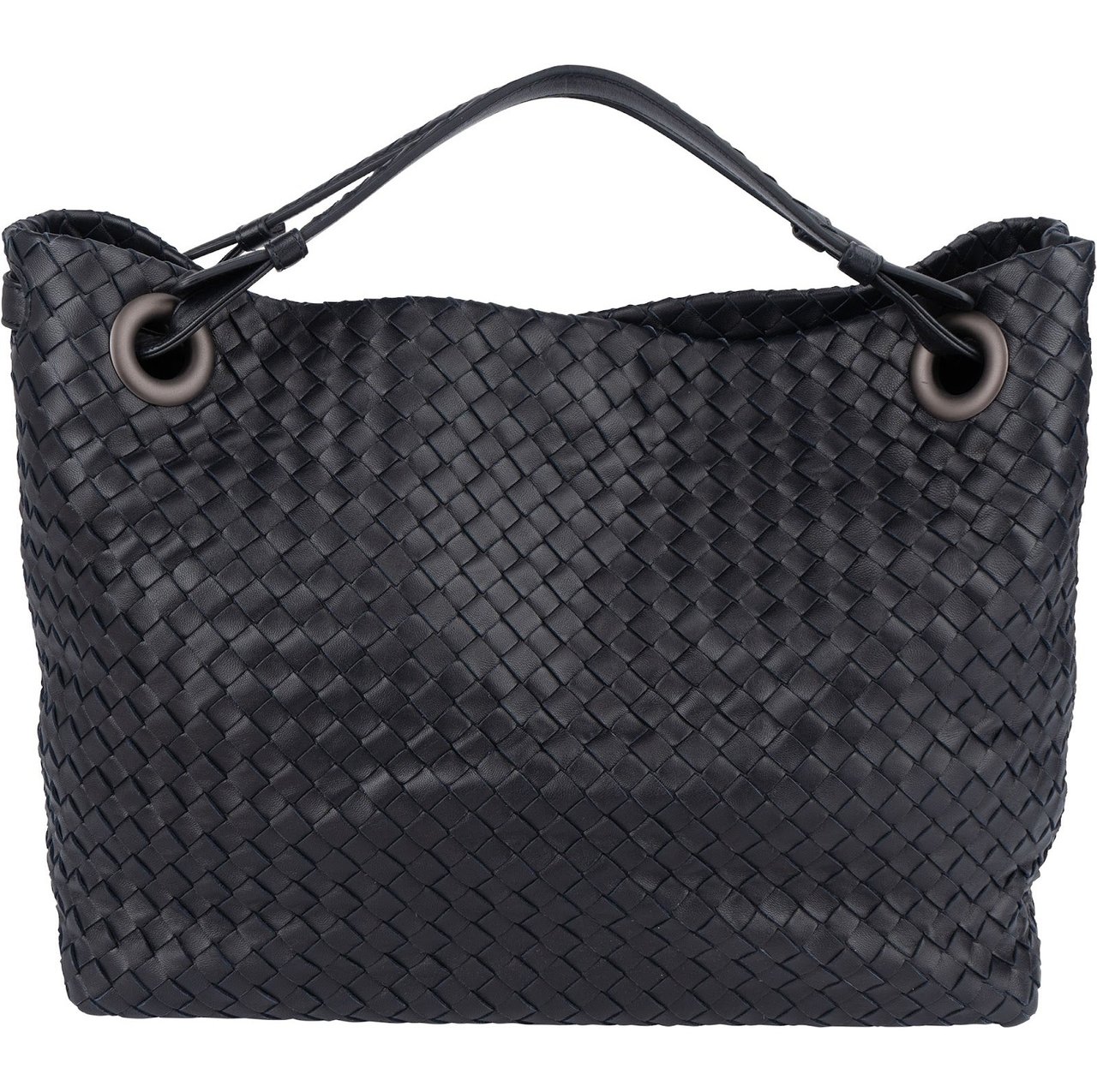 Bottega Veneta Bottega Veneta Intrecciato Leather Garda Shoulder Bag Zwart
