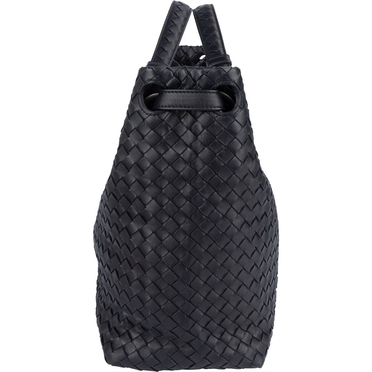 Bottega Veneta Bottega Veneta Intrecciato Leather Garda Shoulder Bag Zwart