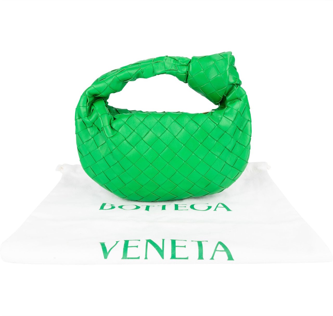Bottega Veneta Bottega Veneta Intrecciato Leather Mini Jodie Handbag Groen