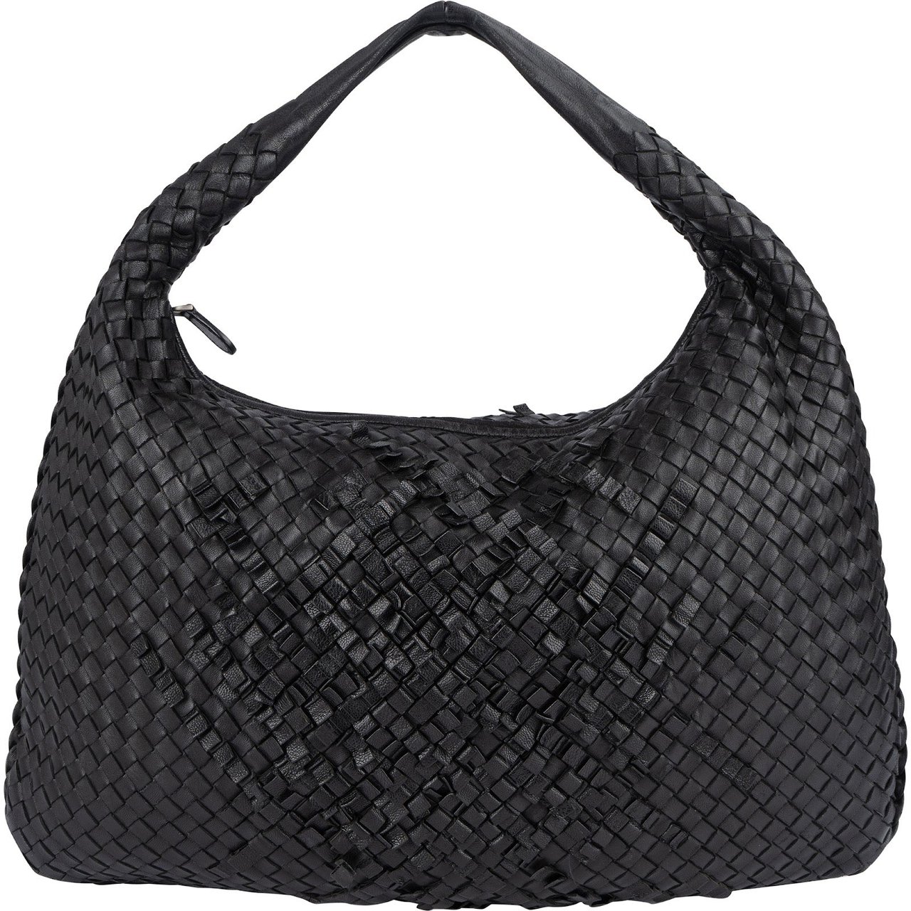 Bottega Veneta Bottega Veneta Intrecciato Nappa Cervo Belly Hobo Shoulder Bag Zwart