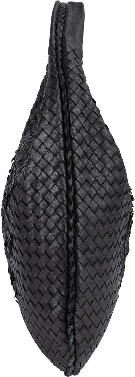 Bottega Veneta Bottega Veneta Intrecciato Nappa Cervo Belly Hobo Shoulder Bag Zwart