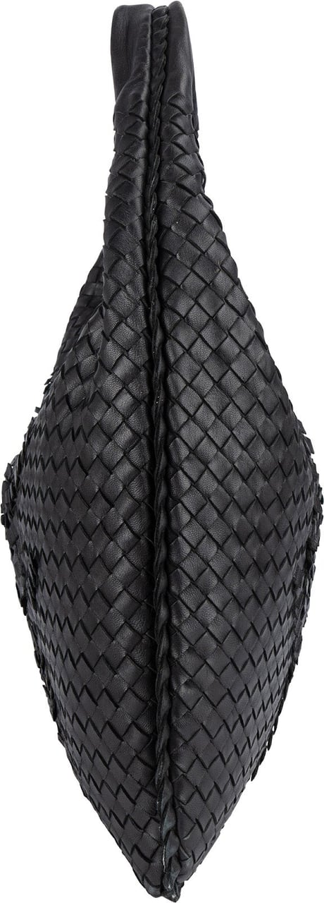 Bottega Veneta Bottega Veneta Intrecciato Nappa Cervo Belly Hobo Shoulder Bag Zwart