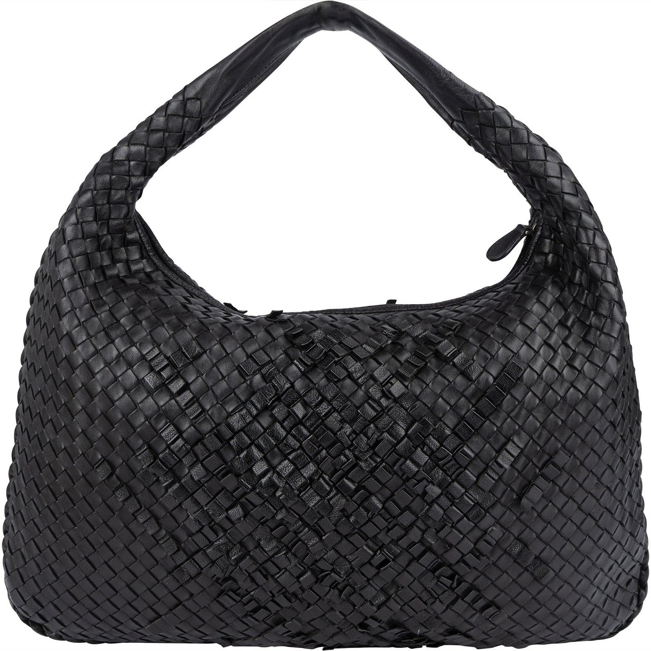 Bottega Veneta Bottega Veneta Intrecciato Nappa Cervo Belly Hobo Shoulder Bag Zwart