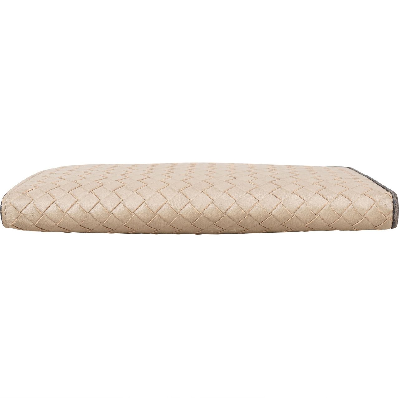 Bottega Veneta Bottega Veneta Intrecciato Leather Zipped Clutch Beige