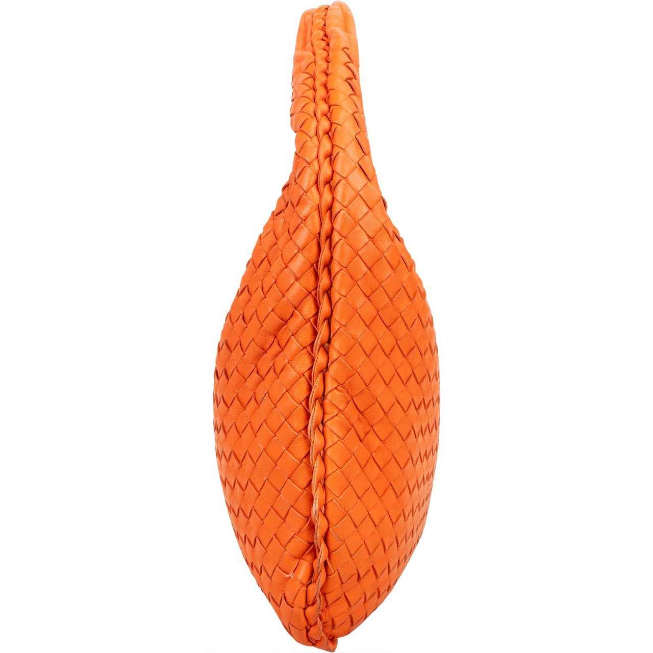 Bottega Veneta Bottega Veneta Intrecciato Leather Belly Hobo Shoulder Bag Oranje