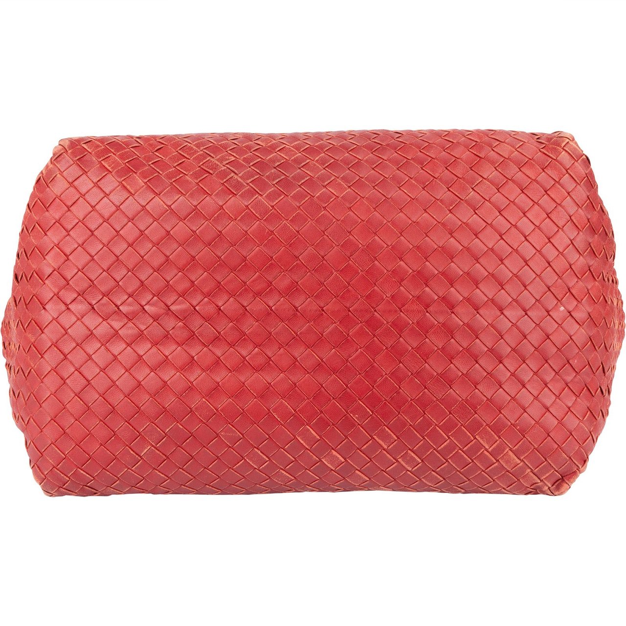 Bottega Veneta Intrecciato Leather Campana Hobo Shoulder Bag Rood
