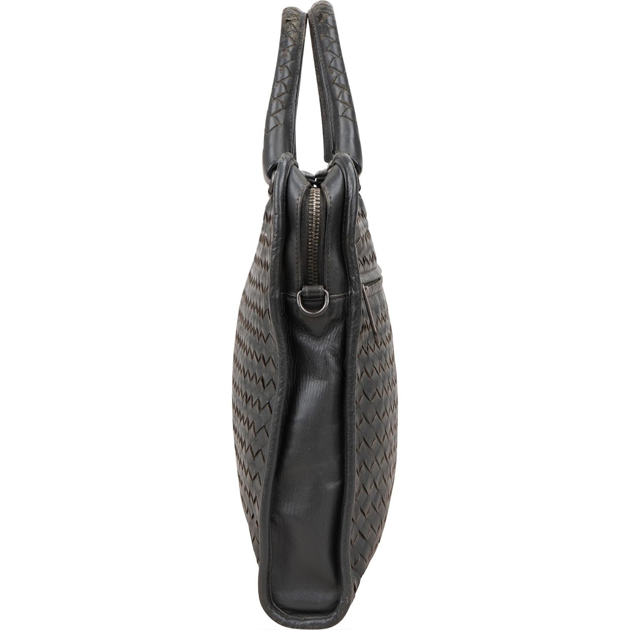 Bottega Veneta Intrecciato Leather Business Handbag Zwart