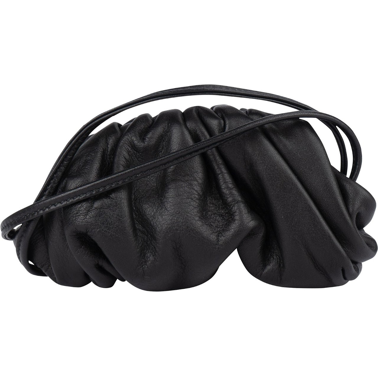 Bottega Veneta Leather The Mini Pouch Bag Zwart