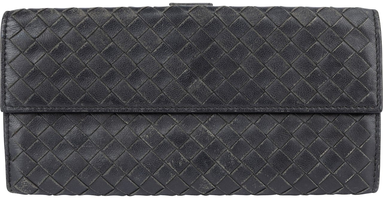 Bottega Veneta Bottega Veneta Intrecciato Continental Wallet Zwart