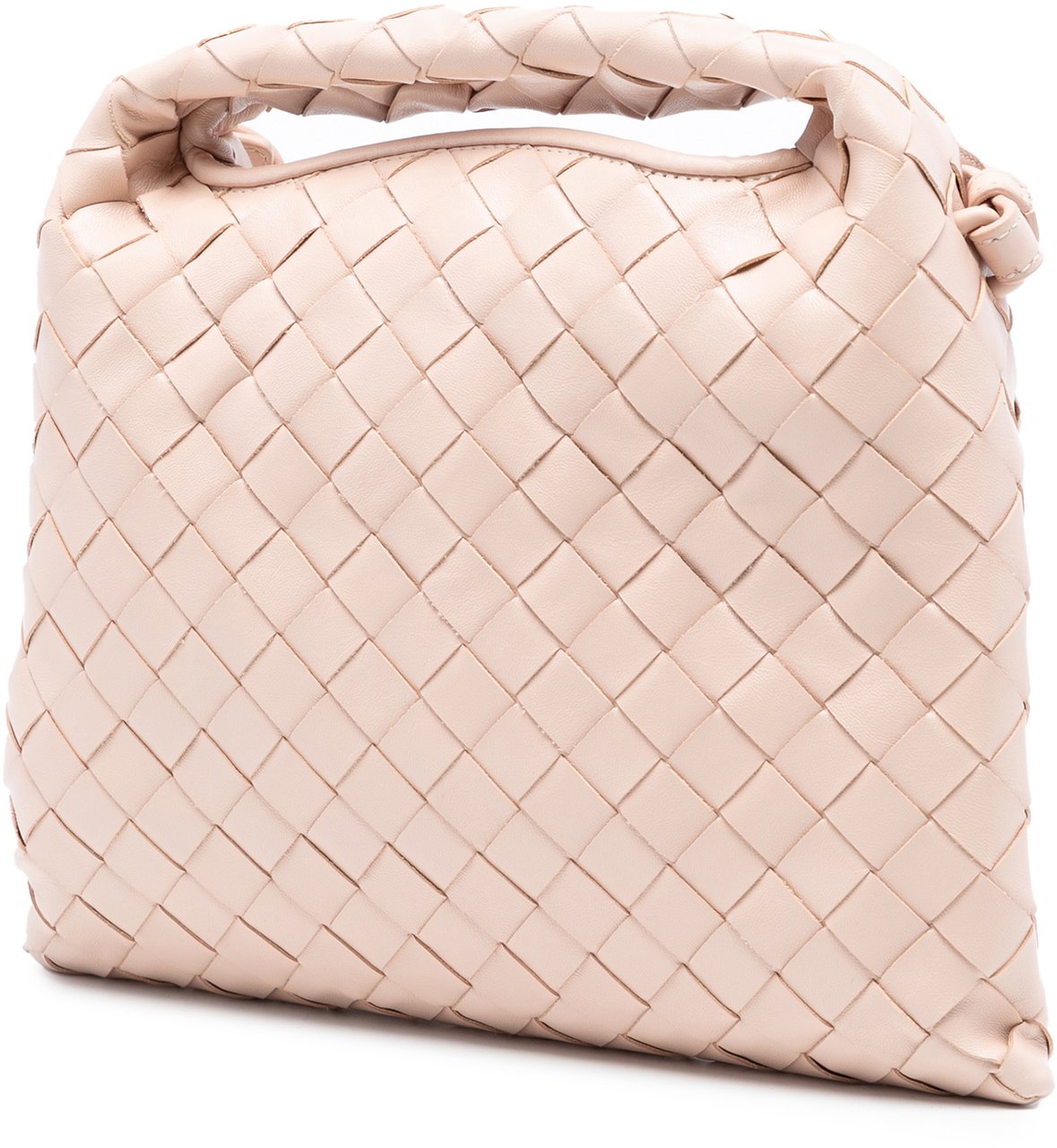 Bottega Veneta Mini Calfskin Intrecciato Hop Satchel Roze