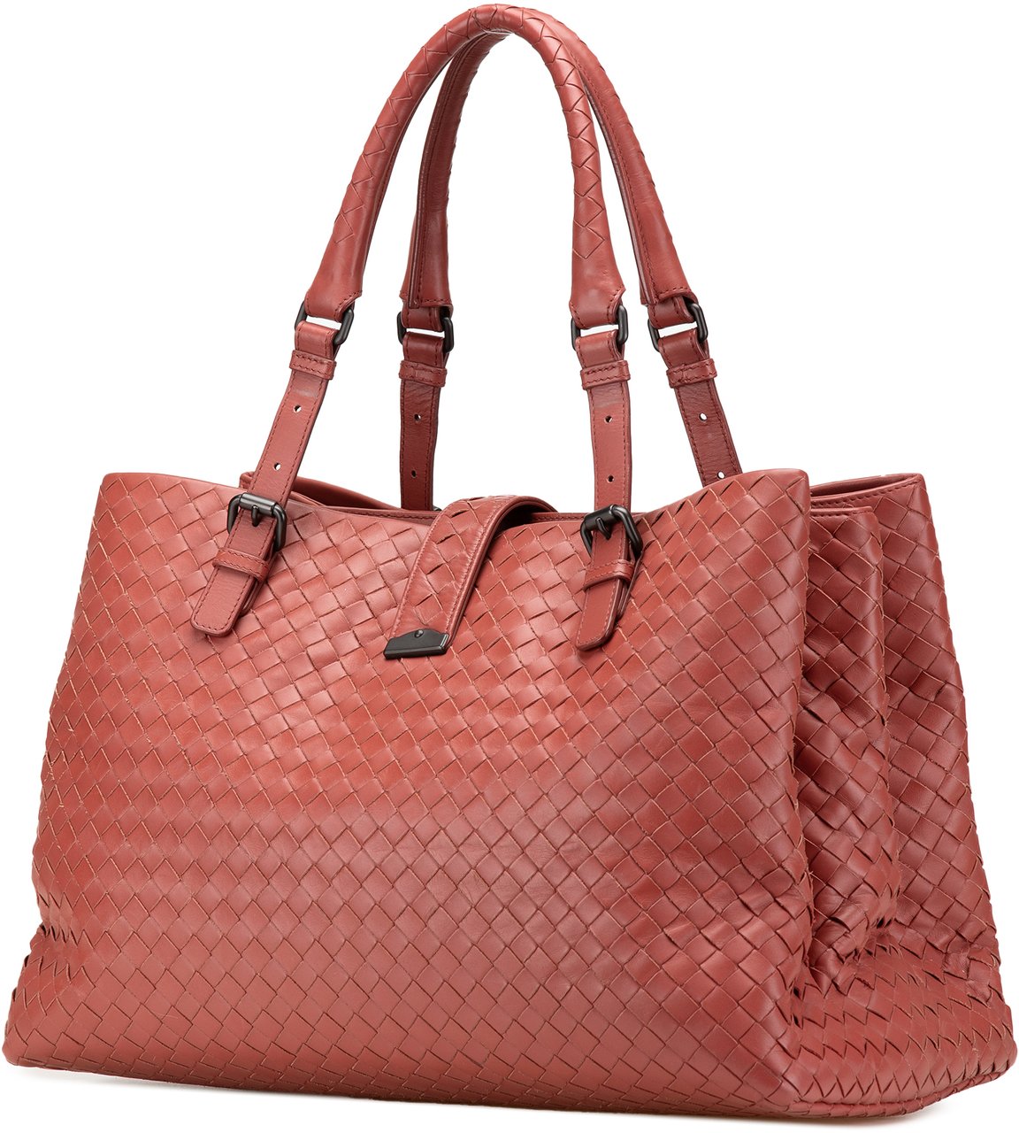 Bottega Veneta Medium Nappa Intrecciato Roma Tote Rood