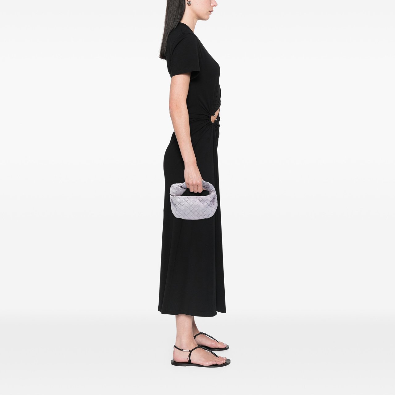 Bottega Veneta Mini Suede Intrecciato Jodie Paars